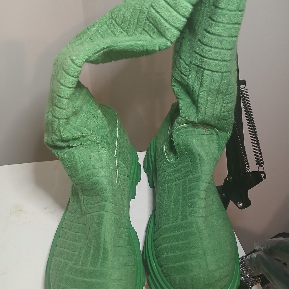 Green Over the Knee Boots